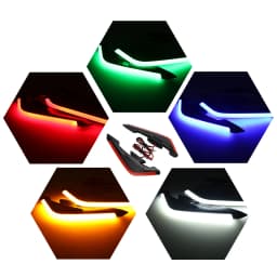 Motorcycle Front Side Spoiler Wing LED Light Kit Aerodynamic Wing Light 12V Universal Spoiler Lamp Modification Motorcycle Decor