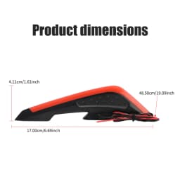 Motorcycle Front Side Spoiler Wing LED Light Kit Aerodynamic Wing Light 12V Universal Spoiler Lamp Modification Motorcycle Decor