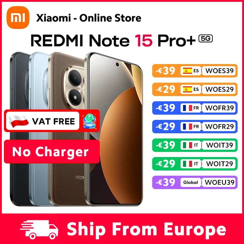 Global Version Xiaomi Redmi Note 15 Pro Plus 5G Smartphone Snapdragon 7s Gen 4 NFC 6500mAh 100W 6.83" CrystalRes AMOLED Display No Charger