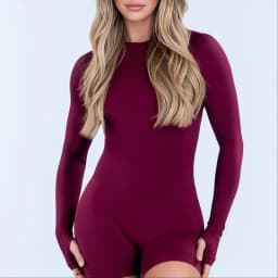 HISTELLO Sport Long Sleeve One Piece Women Hollow Back Yoga Bodycon Slim Fit Soft Stretch Fitness Running Gym Sports Jumpsuit