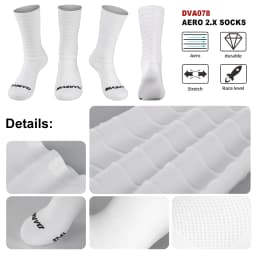 DAREVIE Cycling Socks Aero 2.0 Reduced Wind Resistance Men's Socks High Performance Moisture Wicking Anti Slip Men Cycling Socks