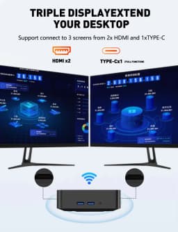 2026 Mini PC Intel Core I9-10980HK Intel N150 Windows 11 Pro Desktop PC Gaming Computer 16GB DDR4 512GB/1TB SSD WiFi6 BT5.2 4K Pc Desktop
