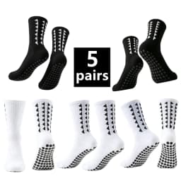 5 Pairs Men Women Non Slip Grip Hiking Cycling Professional Towel Bottom Breathable Shockproof Athletic Socks