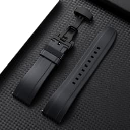 Rubber Waterproof Quick Release Watchband 20mm 22mm 24mm Black Blue Silicone Strap for Seiko Butterfly Buckle Watch Accessories