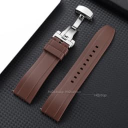 Rubber Waterproof Quick Release Watchband 20mm 22mm 24mm Black Blue Silicone Strap for Seiko Butterfly Buckle Watch Accessories