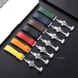 Rubber Waterproof Quick Release Watchband 20mm 22mm 24mm Black Blue Silicone Strap for Seiko Butterfly Buckle Watch Accessories
