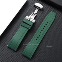 Rubber Waterproof Quick Release Watchband 20mm 22mm 24mm Black Blue Silicone Strap for Seiko Butterfly Buckle Watch Accessories
