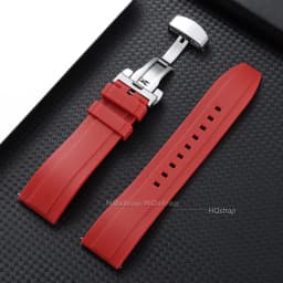 Rubber Waterproof Quick Release Watchband 20mm 22mm 24mm Black Blue Silicone Strap for Seiko Butterfly Buckle Watch Accessories