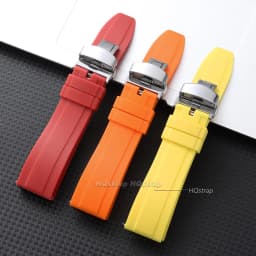 Rubber Waterproof Quick Release Watchband 20mm 22mm 24mm Black Blue Silicone Strap for Seiko Butterfly Buckle Watch Accessories