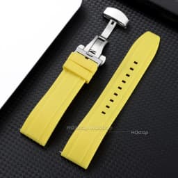Rubber Waterproof Quick Release Watchband 20mm 22mm 24mm Black Blue Silicone Strap for Seiko Butterfly Buckle Watch Accessories