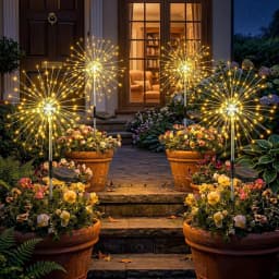 New 420LED Firework Garden Decor Solar Lights Outdoor Waterproof Fairy Flower Path Light for Courtyard Street Lawn Patio Balcony