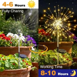New 420LED Firework Garden Decor Solar Lights Outdoor Waterproof Fairy Flower Path Light for Courtyard Street Lawn Patio Balcony