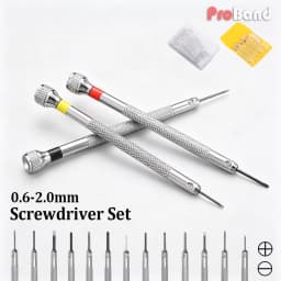 0.6-2.0mm Precision Screwdriver Set for Watchmaker High Hardness Steel Micro Cross Repair Tools Kit for Watches Glasses Jewelry
