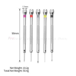 0.6-2.0mm Precision Screwdriver Set for Watchmaker High Hardness Steel Micro Cross Repair Tools Kit for Watches Glasses Jewelry
