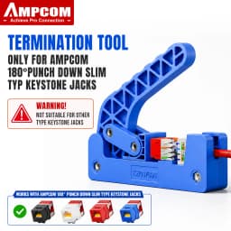 AMPCOM Punch Down Plier Specialized For AMPCOM 180° RJ45 Keystone Jack ,CAT6 CAT5E Ethernet Cable Termination Punchdown Tool