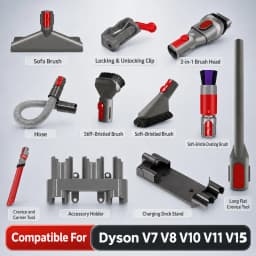 Compatible For Dyson V7 V8 V10 V11 V15 Vacuum Accessories Attachment Brush Tool Kit Crevice Brush Hose Holder Dock Stand Parts