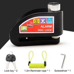 Motorcycle Bicycle Alarm Lock 110dB Wheel Disc Brake Waterproof Anti-Theft Aluminum Alloy Safety Brake Lock Scooter Moto Lock