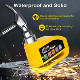 Motorcycle Bicycle Alarm Lock 110dB Wheel Disc Brake Waterproof Anti-Theft Aluminum Alloy Safety Brake Lock Scooter Moto Lock