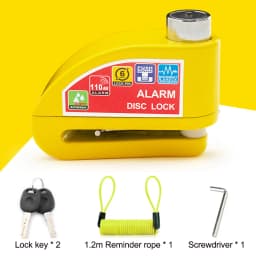 Motorcycle Bicycle Alarm Lock 110dB Wheel Disc Brake Waterproof Anti-Theft Aluminum Alloy Safety Brake Lock Scooter Moto Lock