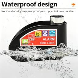 Motorcycle Bicycle Alarm Lock 110dB Wheel Disc Brake Waterproof Anti-Theft Aluminum Alloy Safety Brake Lock Scooter Moto Lock