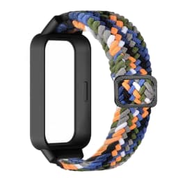 Braided solo loop Strap+Case for Redmi band 3 2 accessories Nylon Sport Adjustable bracelet correa for Xiaomi Miband 9 8 Active