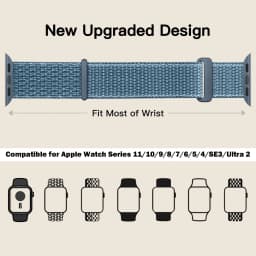 Nylon Loop Strap for Apple Watch Band 46mm 42mm 45mm 44mm 49mm 41mm 40mm Sport Strap for IWatch Ultra 2 Series 11 10 9 8 7 5 SE