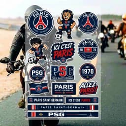 PA-ris SA-int-GE-rM-A-in PSG Aesthetic Graffiti Waterproof PVC Stickers for Car Motorcycle Skateboard Helmet Notebook