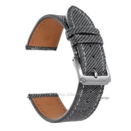 Quick Release Vintage Denim Pattern Watch Band 18mm 20mm 22mm Stitching Cowhide Strap for Seiko Canvas Sport Wrist Bracelet