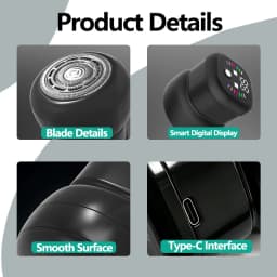 Multi-functional Electric Shaver with Automatic Haircutting, Shaving, Charging, Portability, and Push-Scissor Features