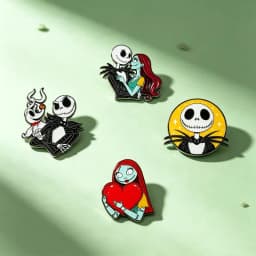 HOT 5pcsAnime Cartoon Badge Halloween New Christmas Horror Night Badge Personalized Creative Brooch Bag Clothing Decoration Gift