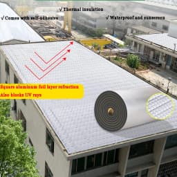 500x2000x10mm Thick Self Adhesive Aluminum Foil Heat Shield Sound Deadener Mat for Car Door Engine Hood Insulation