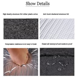 500x2000x10mm Thick Self Adhesive Aluminum Foil Heat Shield Sound Deadener Mat for Car Door Engine Hood Insulation