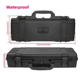 1pc Hard Shell Portable Storage Box with Foam Insert, Shockproof Tool Organizer for Outdoor and Workshop Use