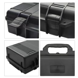 1pc Hard Shell Portable Storage Box with Foam Insert, Shockproof Tool Organizer for Outdoor and Workshop Use