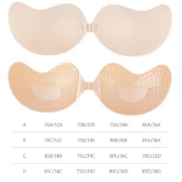 Palm Invisible Push Up Bra Women Backless Strapless Bra Seamless Front Closure Bralette Underwear Silicone Self-Adhesive Bra Pad