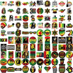 100Pcs Bob Marley Reggae Music Graffiti Stickers Cool Personalized Sticker Decoration DIY Laptop Bike Suitcase Phone Decals