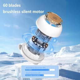 Lenovo Wearable Belt Fan Clip Fan Mini Bladeless Handheld Air Cooler Small Strong Wind Portable USB Rechargeable Cooling Fan