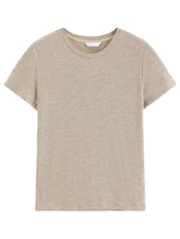 FSLE 2026 Summer Women's Soft Skin-Friendly Short Sleeve U-Neck & Round Neck Structured Shoulder Tee