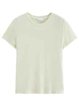 FSLE 2026 Summer Women's Soft Skin-Friendly Short Sleeve U-Neck & Round Neck Structured Shoulder Tee