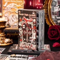 20pcs Retro Gothic style Sticker Book, Day and Night Poetry Collection, Handbooks, Notebooks, Decorative Stickers