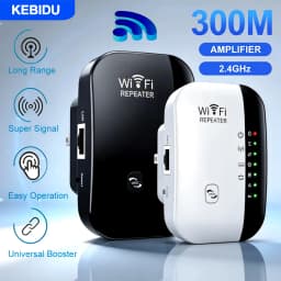 KEBIDU 300Mbps WIFI Repeater Remote Wi-Fi Amplifier 802.11N Signal Booster Network Amplifier For Home/Office Wireless Repeater