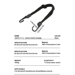 Motorcycle Back Seat Helmet Strips Elastic Rope Motorcycle Helmet Fixed Strap Adjustment Fix Rope Goods Strap 60cm/90cm