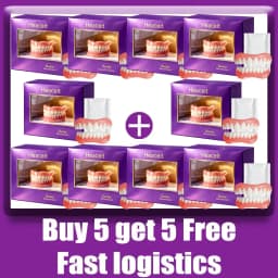 Comfort Silicone Dentures, Unisex Upper/Lower Teeth, DIY Temporary Fix for Confident Smile in Minutes