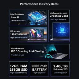 2026 Windows 11 Laptop Intel Core I7 9850H/Intel A3950 Computer 12GB RAM 1TB 2TB SSD 14.1" Laptops Ultra Slim Notebook PC Business Study Office