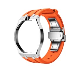 Swatch Watch Modification with Stainless Steel Case, Rubber Strap, Stainless Steel Strap, and Watch Accessories.