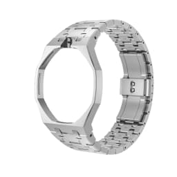 Swatch Watch Modification with Stainless Steel Case, Rubber Strap, Stainless Steel Strap, and Watch Accessories.
