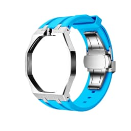 Swatch Watch Modification with Stainless Steel Case, Rubber Strap, Stainless Steel Strap, and Watch Accessories.