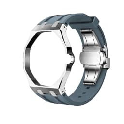 Swatch Watch Modification with Stainless Steel Case, Rubber Strap, Stainless Steel Strap, and Watch Accessories.