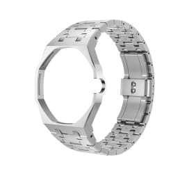 Swatch Watch Modification with Stainless Steel Case, Rubber Strap, Stainless Steel Strap, and Watch Accessories.