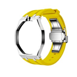 Swatch Watch Modification with Stainless Steel Case, Rubber Strap, Stainless Steel Strap, and Watch Accessories.